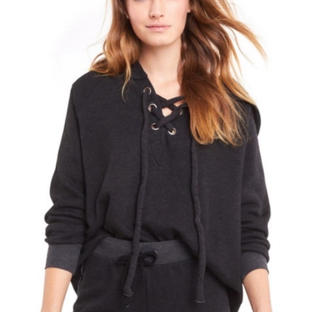 WILDFOX Hutton Lace Up Hoodie - Picture 2 of 5